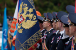 В День Государственного флага Российской Федерации в Барнауле прошло построение знаменных групп силовых ведомств региона