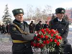 В День защитника Отечества состоялось возложение цветов к главному мемориальному комплексу Алтайского края 